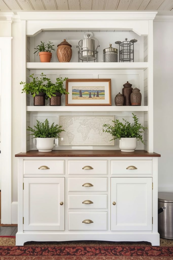 Classic Country Farm Kitchen with Wooden Cabinets
