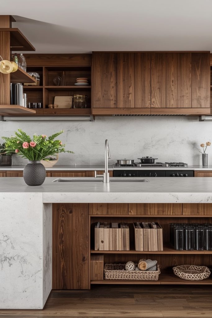 Concrete Backsplash Kitchen Design