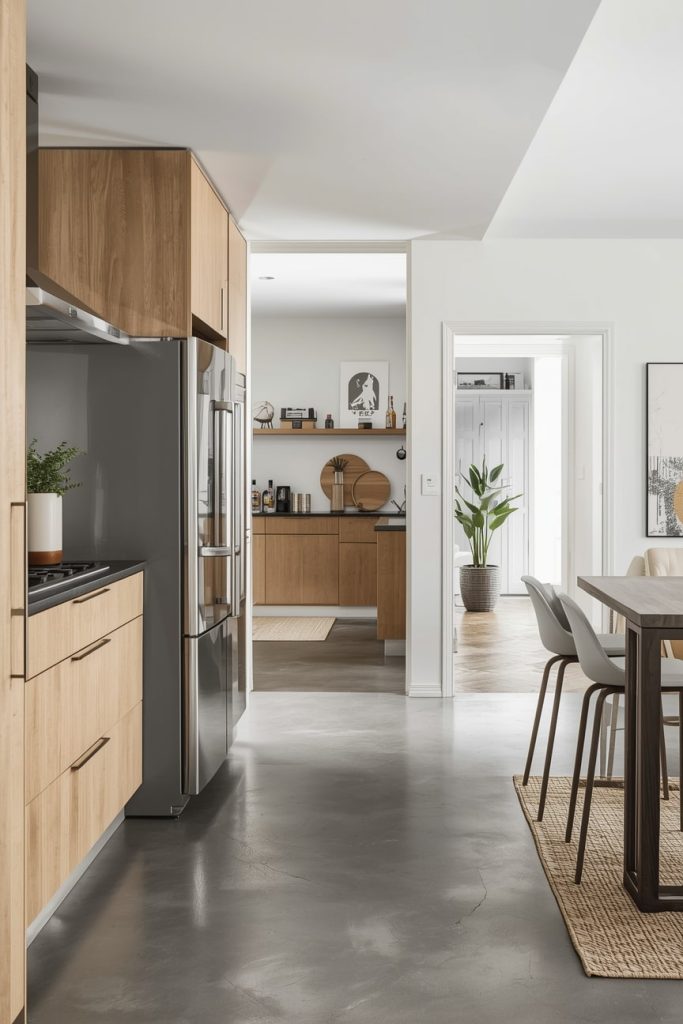 Concrete Kitchen Island as a Focal Point