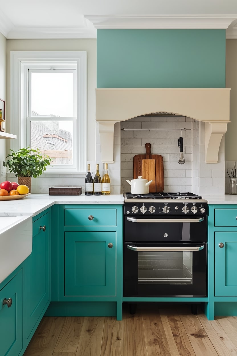 Contrasting Navy Blue and Cream-min