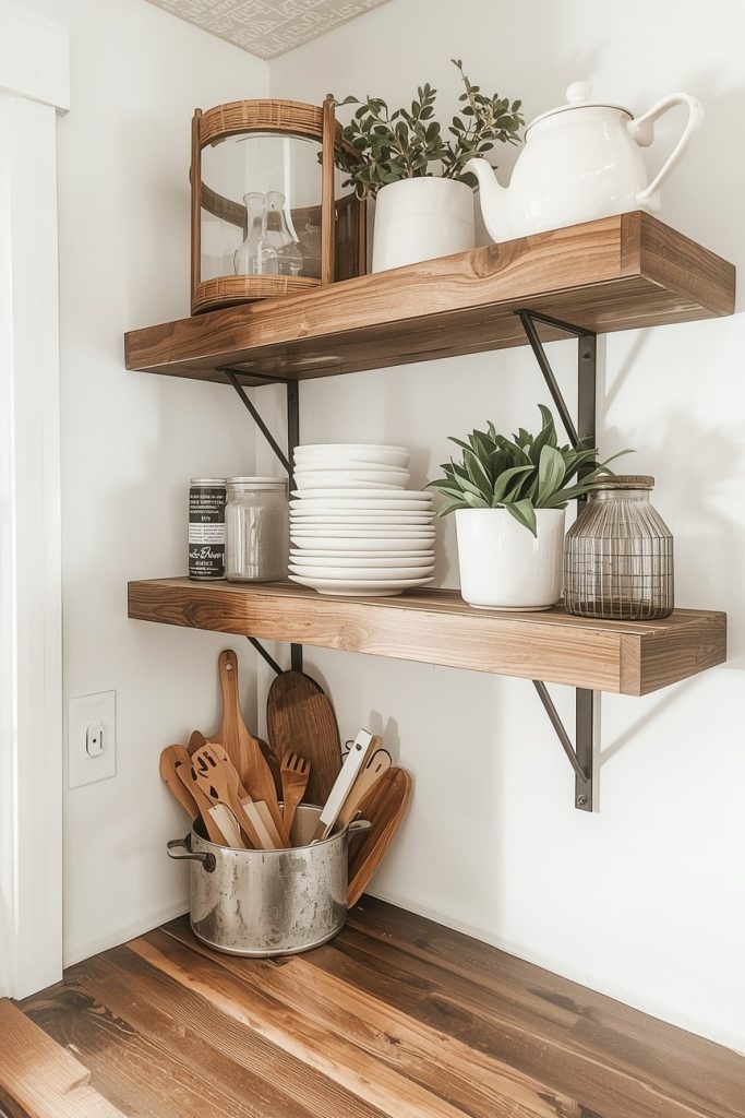 Corner Kitchen Shelf Ideas to Maximize Space