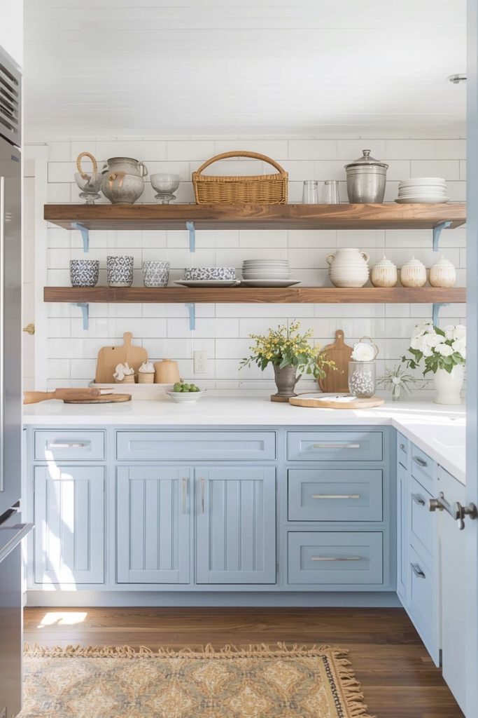 Cottage Style Blue Kitchen Charm