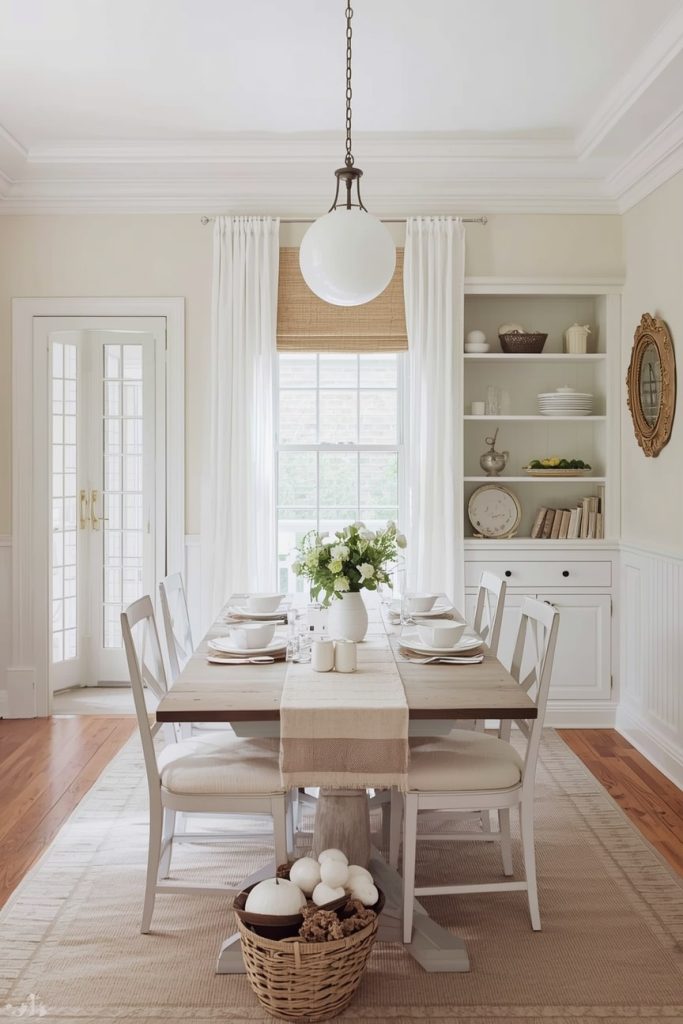 Cottage-Style French Kitchen with Cozy Textiles-min