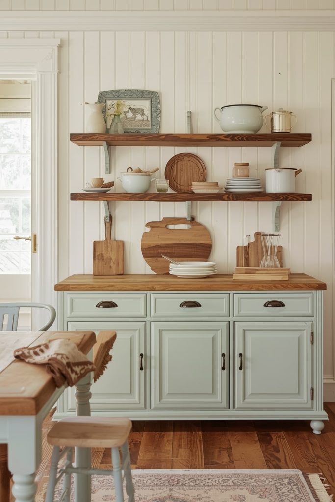 Cottage Vintage Kitchen with Cozy Atmosphere