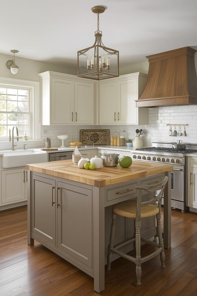 Country Kitchen Island with Seating for Everyday Living