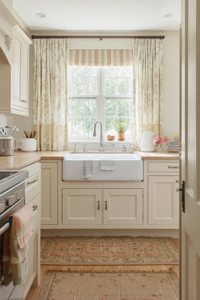  Cream English Country Kitchen for a Soft, Timeless Look