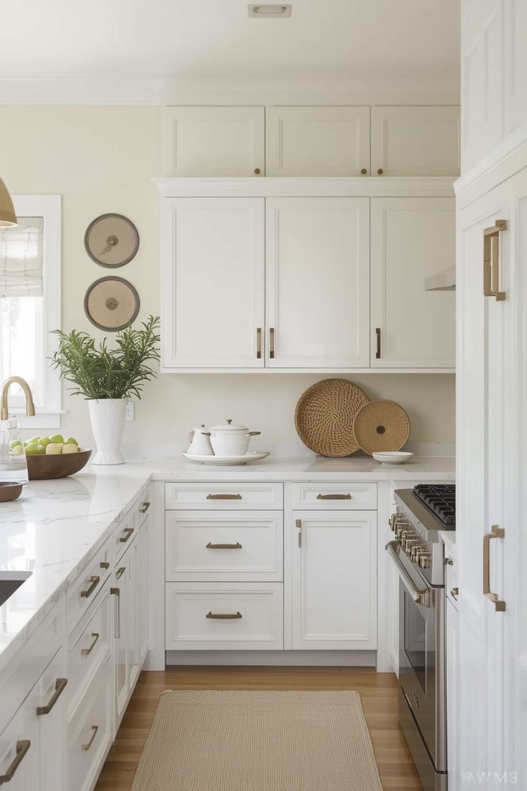 Cream Flooring with White Cabinets-min