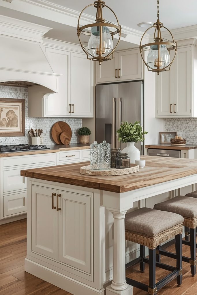 Cream Island with Mixed Materials