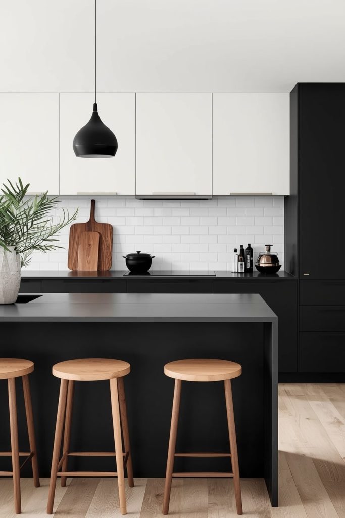 Cream Walls With Black Fixtures-min