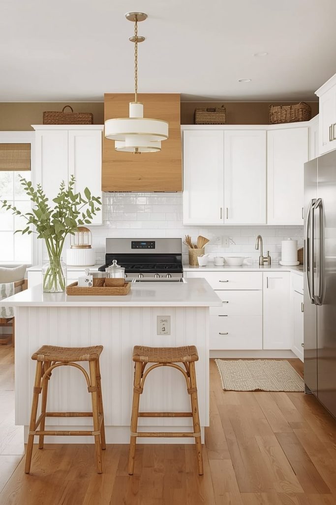 Cream and Tan Cabinets for a Soft Alternative