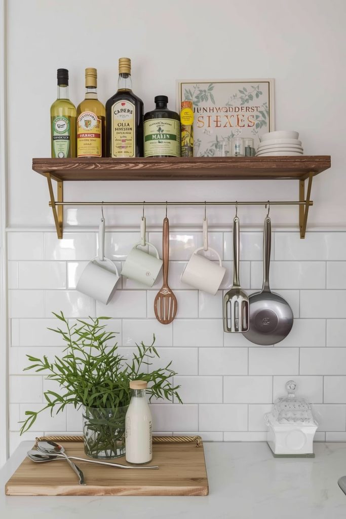 Create a Mini Coffee or Tea Station With Shelving