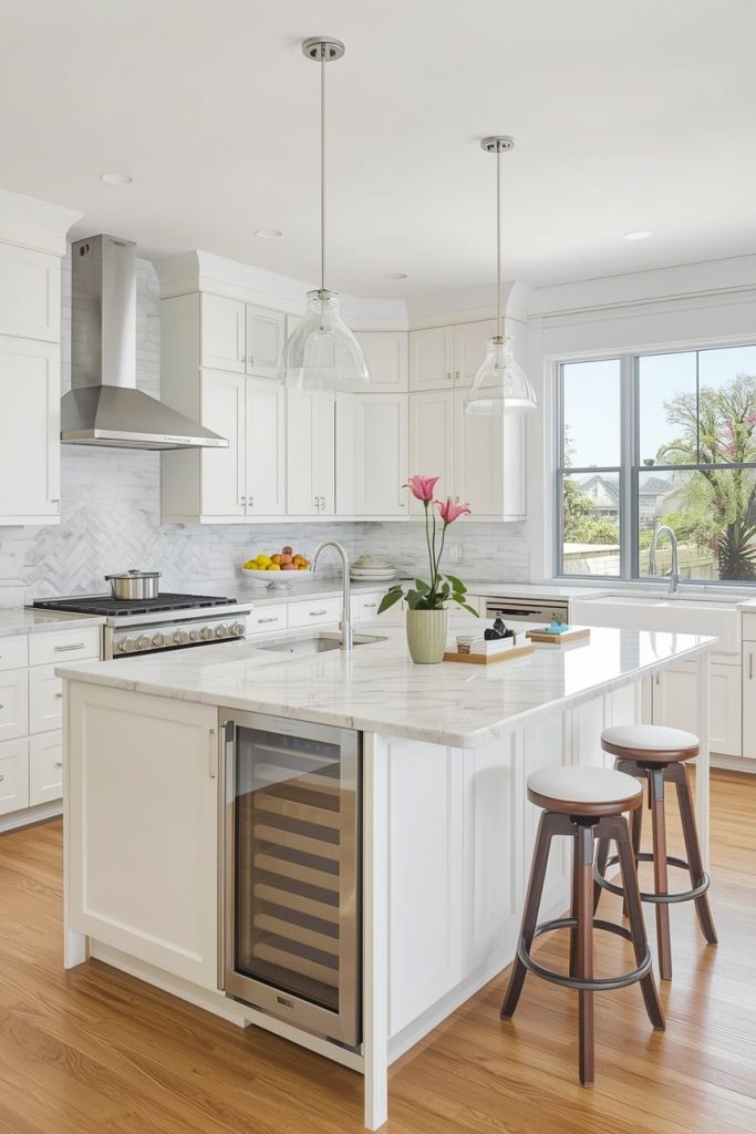 Double Island with Curved Design