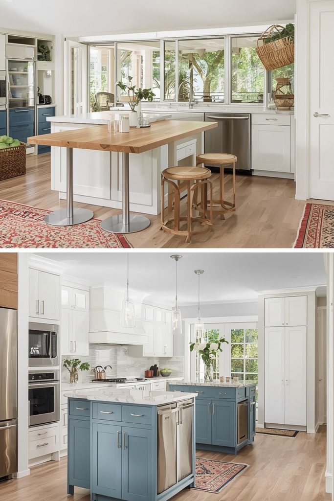 Double Island with Integrated Seating