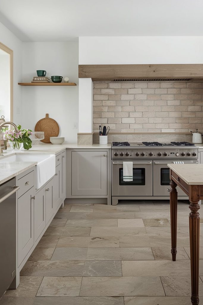 English Country Kitchen with Wooden Worktops