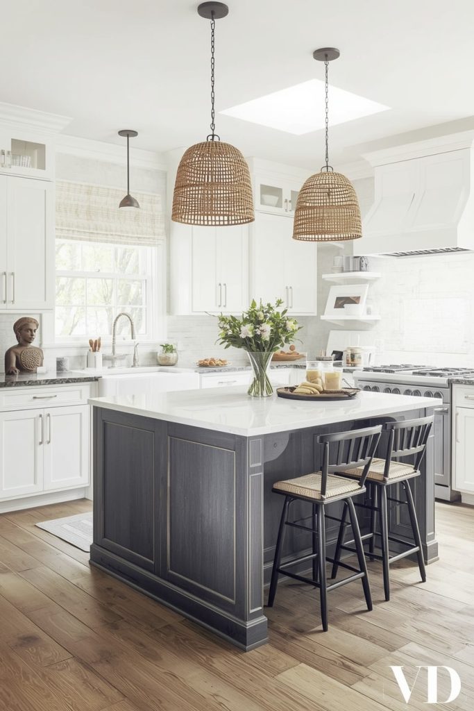 Farmhouse-Style Double Islands