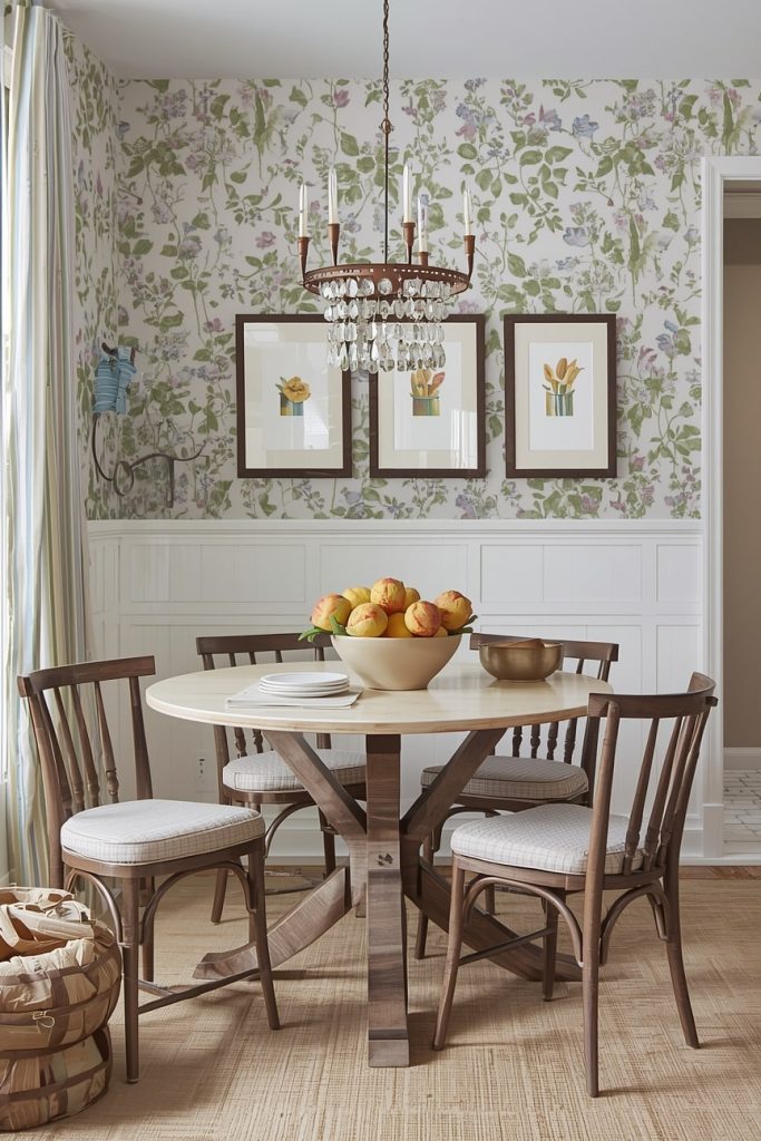 Floral Kitchen Wallpaper for Soft, Timeless Charm