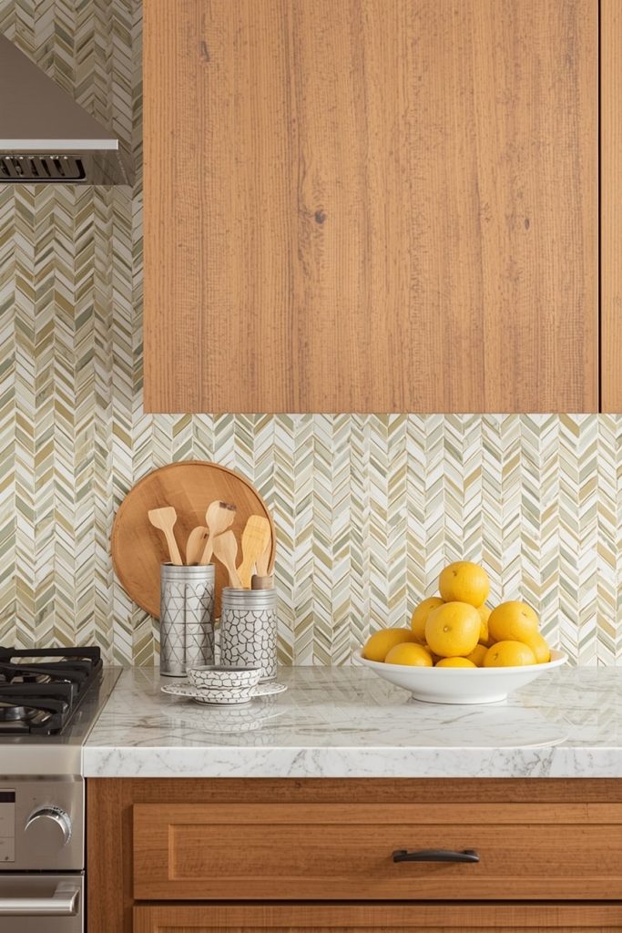 Geometric Backsplash Designs to Capture Retro Flair