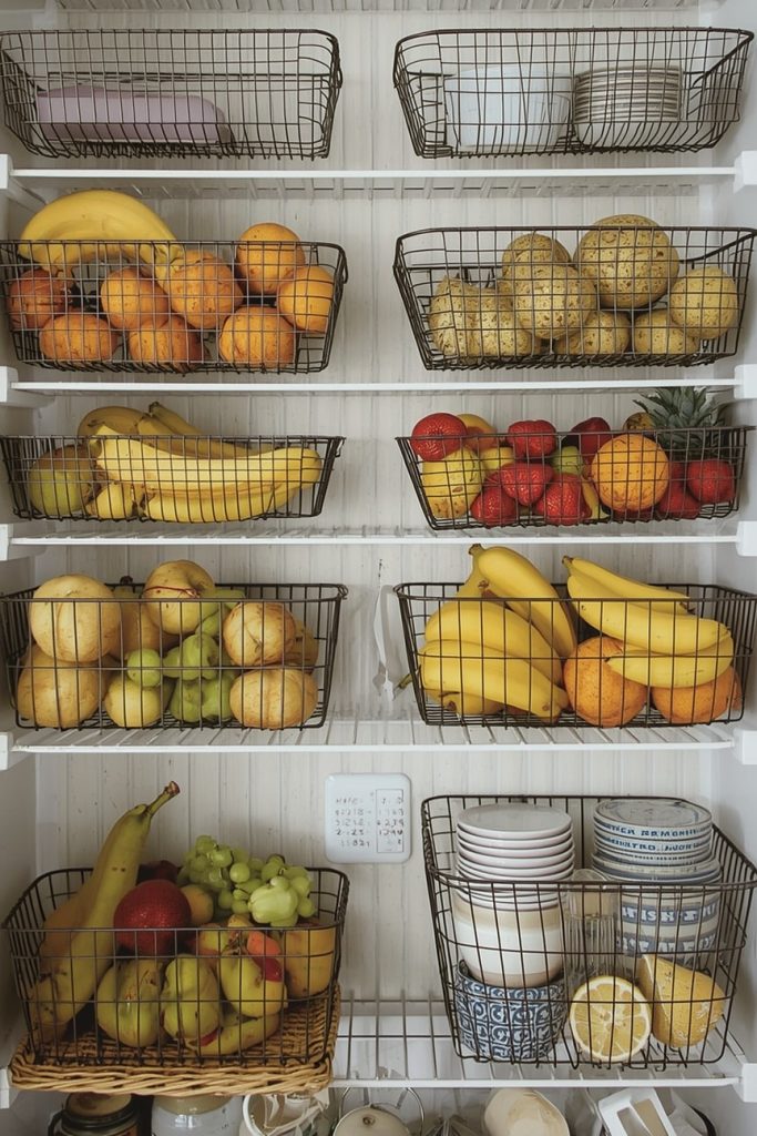 Hanging Fruit Basket for a Space-Saving Kitchen