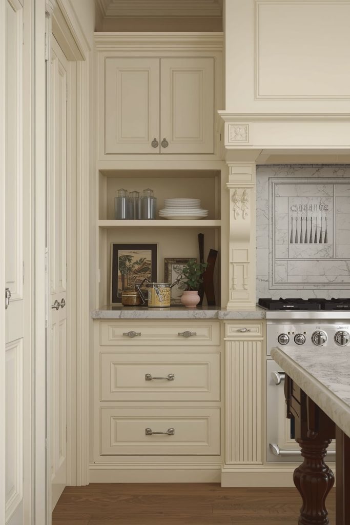 In-Frame and Ornate Cream Kitchen StylesIn-Frame and Ornate Cream Kitchen Styles