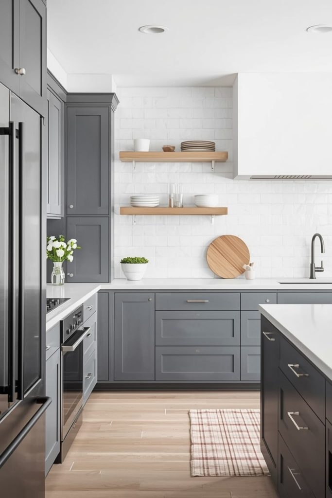 Matte Grey Kitchen Cabinets for a Contemporary Edge