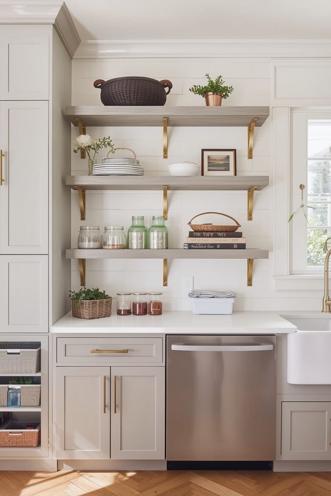 Maximize Wall Space With Full-Length Open Shelving