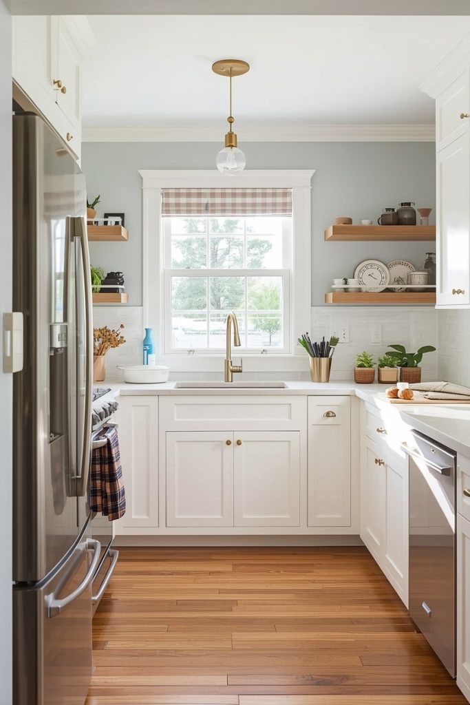 Minimalist Light Kitchen Design for a Clutter-Free Space