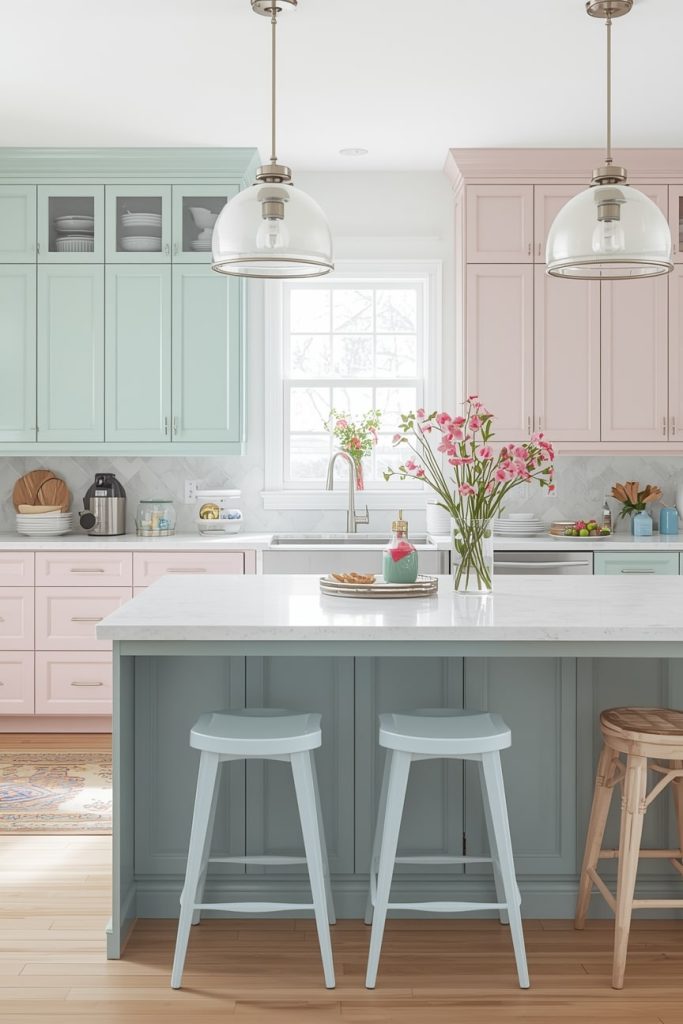Minimalist Pastel Kitchen Design