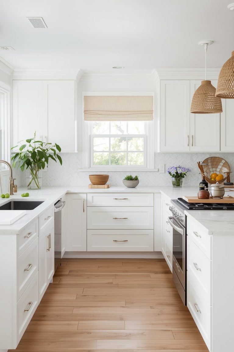 Minimalist White and Tan Kitchen Design-min