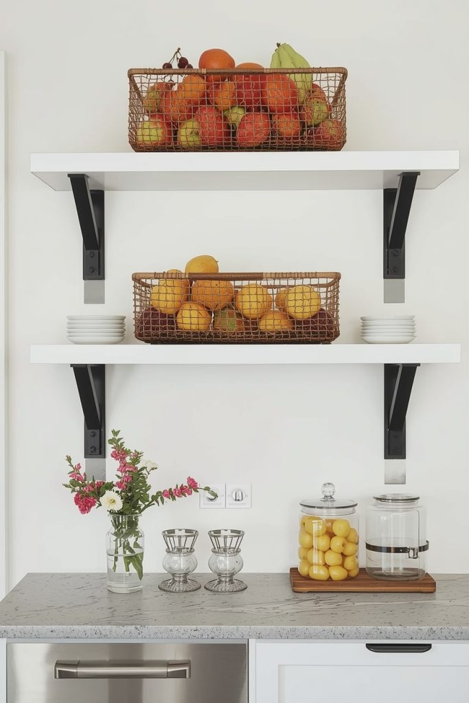 Minimalist Wire Fruit Basket for a Modern Kitchen