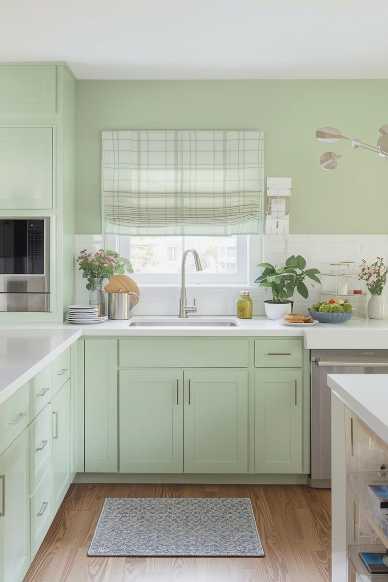 Muted Green Kitchen Tones for Understated Elegance-min