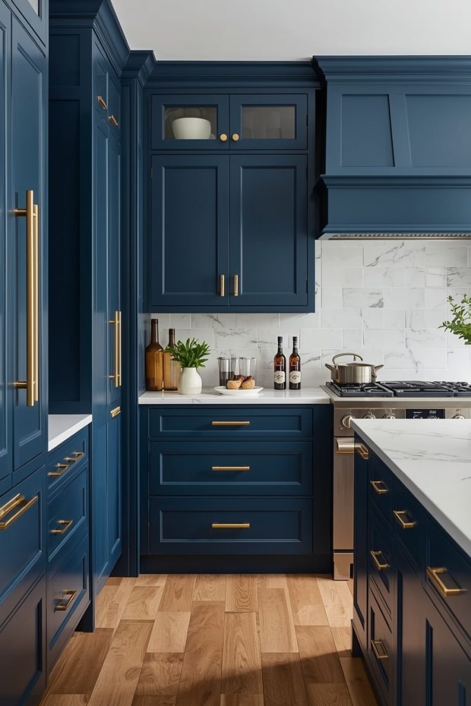 Navy Blue Kitchen Cabinets for a Bold Statement