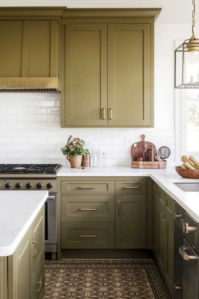 Olive Green Cabinets for a Warm, Earthy Vibe