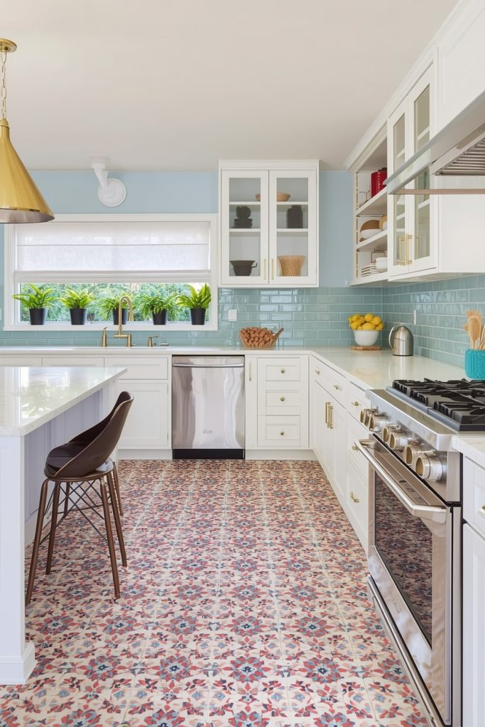  Patterned Tiles for a Bold Funky Kitchen Floor