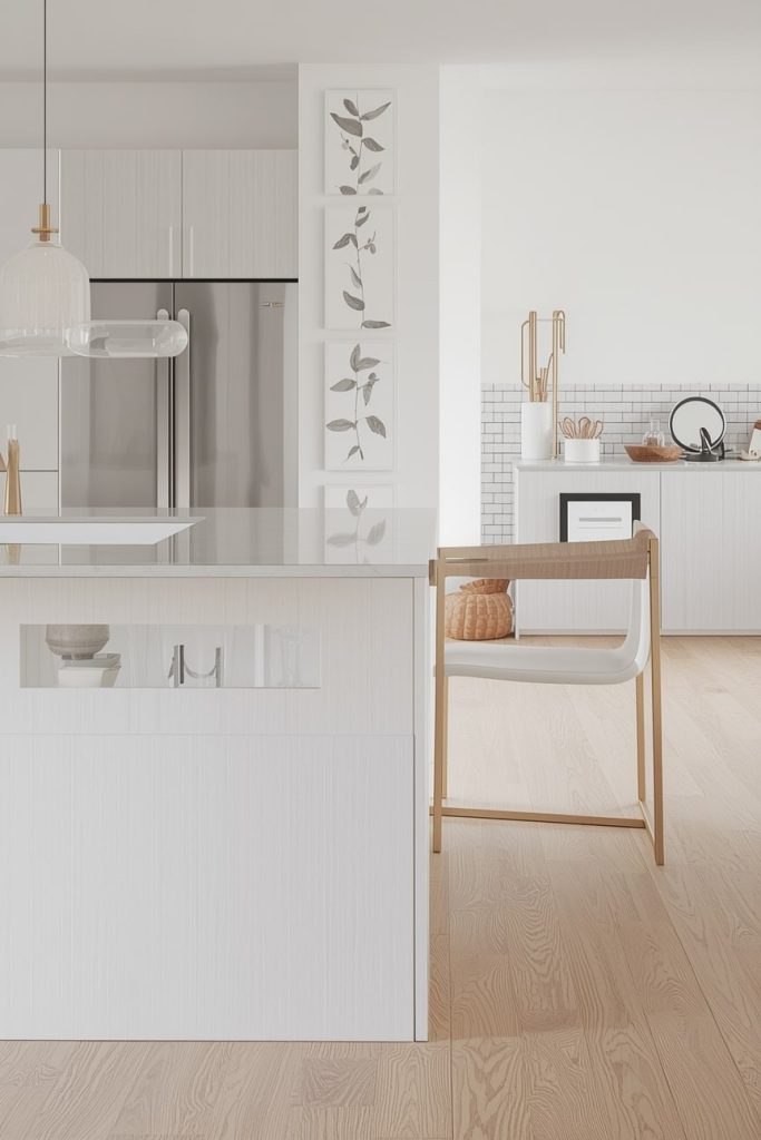 Peninsula Kitchen with Seating and Bar Stools