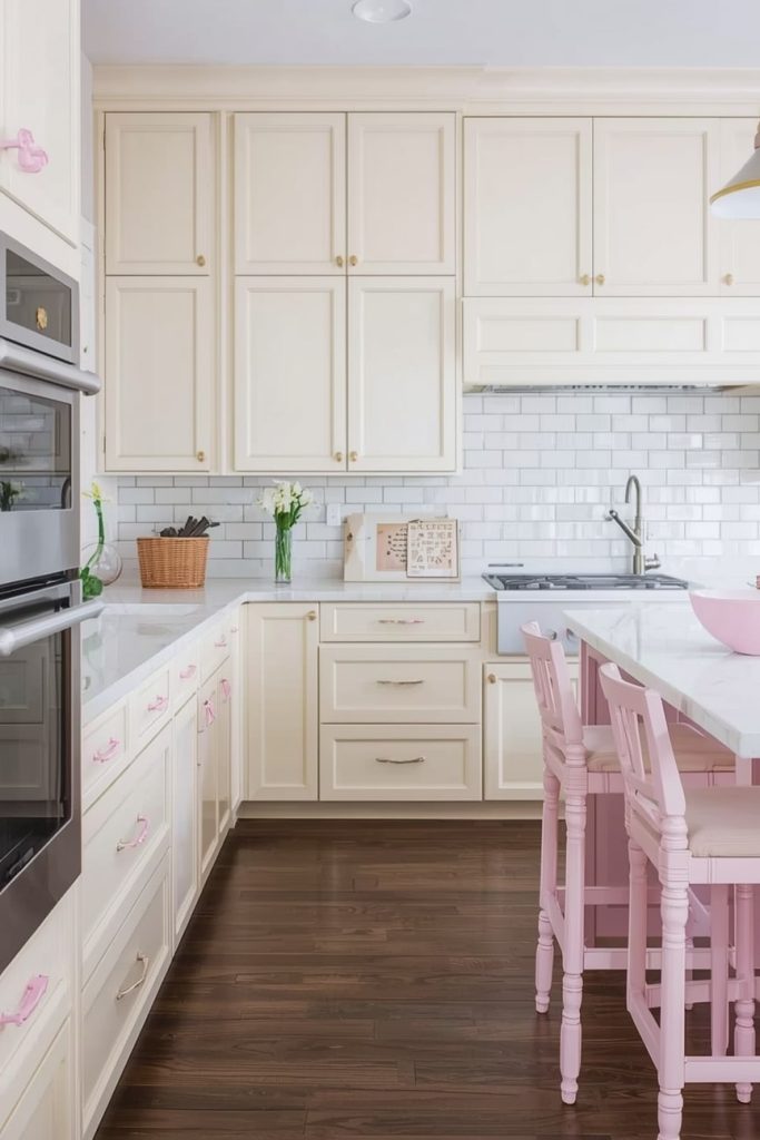 Pink and Cream Kitchen Inspiration With Thoughtful Details