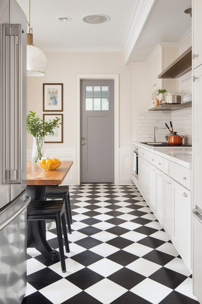 Retro Kitchen Island With Vintage Touches