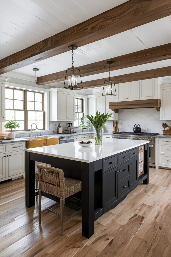 Rustic Wooden Countertops for Warmth