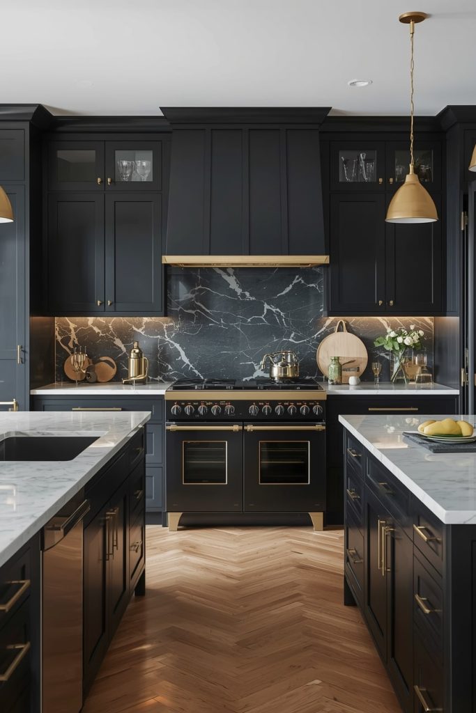 Scandinavian Black Kitchen with Minimal Design