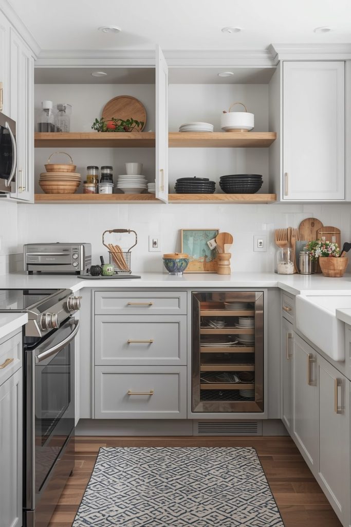 Small Gray Kitchen for Compact Spaces