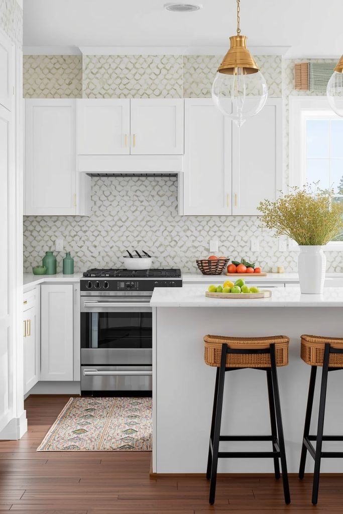 Statement Accent Wall for a Bold Kitchen Makeover