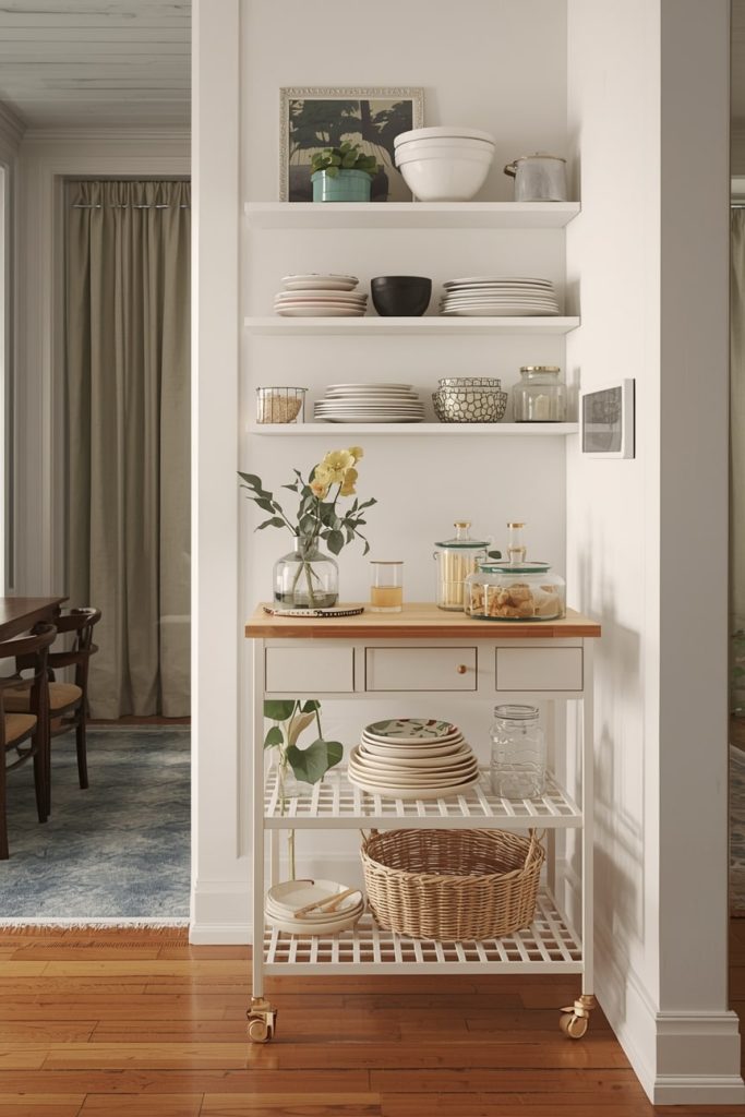 The Freestanding Mobile Kitchen Island (Furniture-Style)