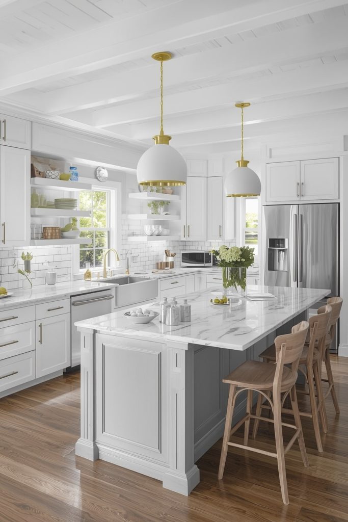 Two-Tier Double Kitchen Island