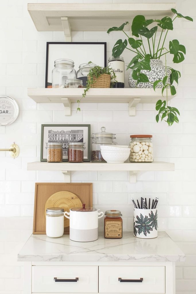 Use Floating Shelves to Open Up the Space