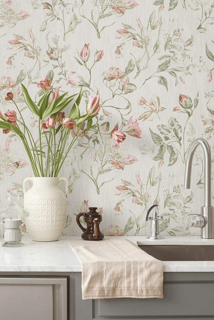 Wallpaper Kitchen Wall Ideas for Instant Personality