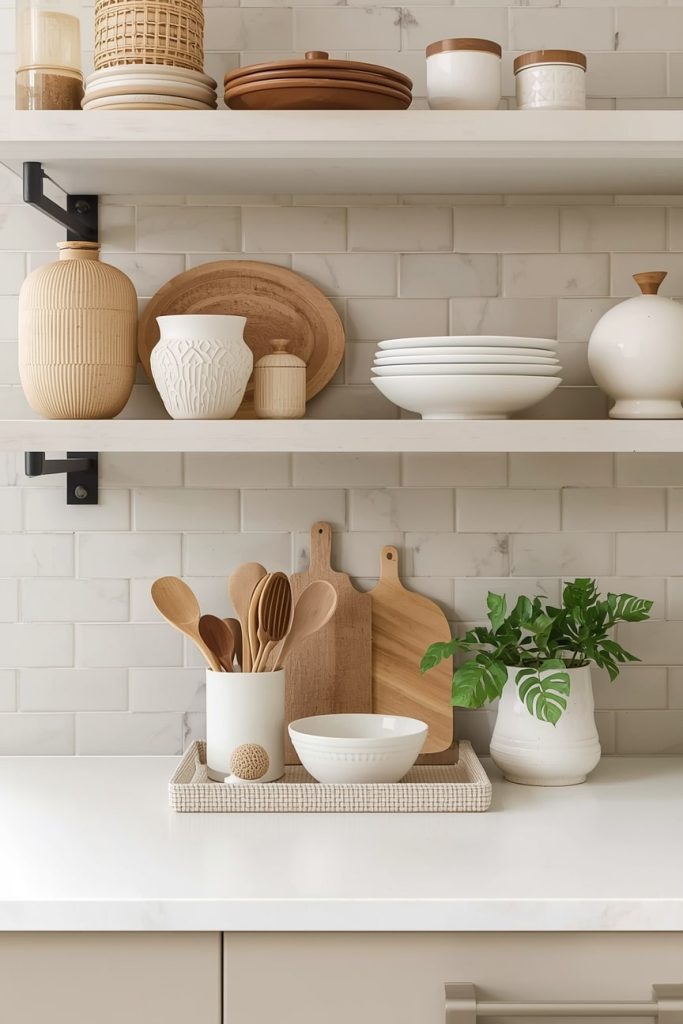 Warm Beige Kitchen with Wood Accents