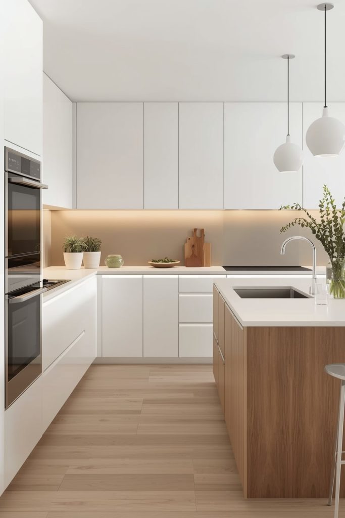 White and Tan Backsplash Ideas for Subtle Detail