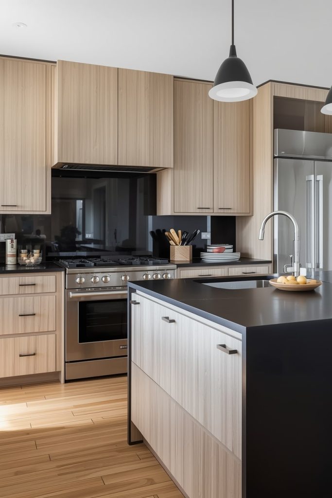 Wooden Kitchen Platform for Warmth and Style