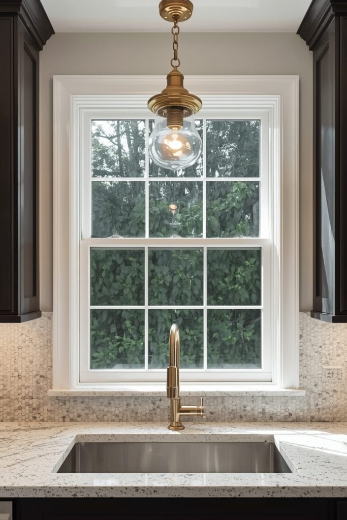 Add a Decorative Backsplash That Frames the Window