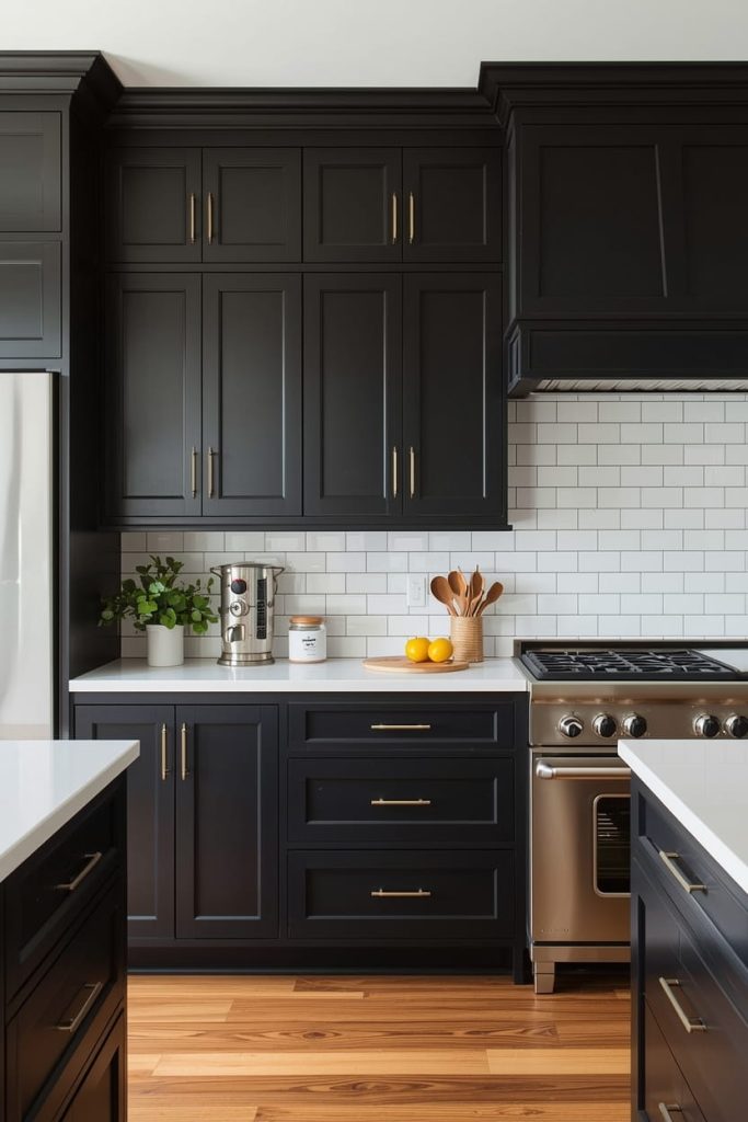 Black Shaker Cabinets for a Classic Yet Updated Look