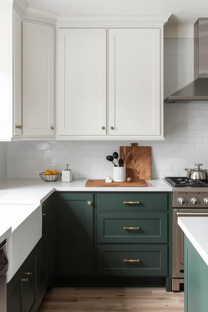Black and White Kitchen Cabinet Color Combination